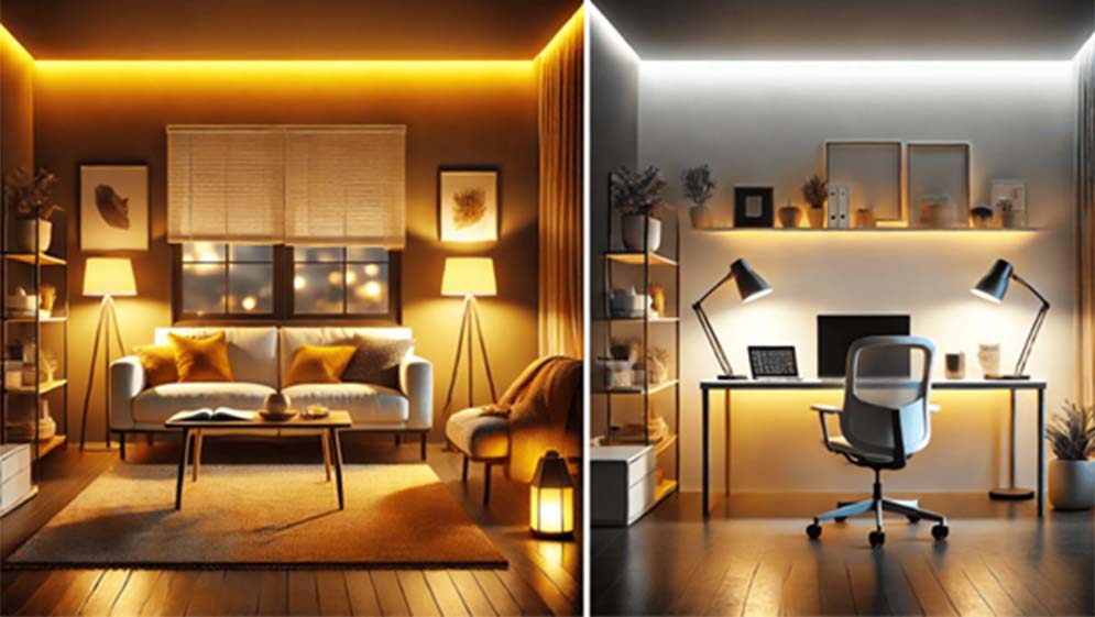 Yellow vs White Lighting