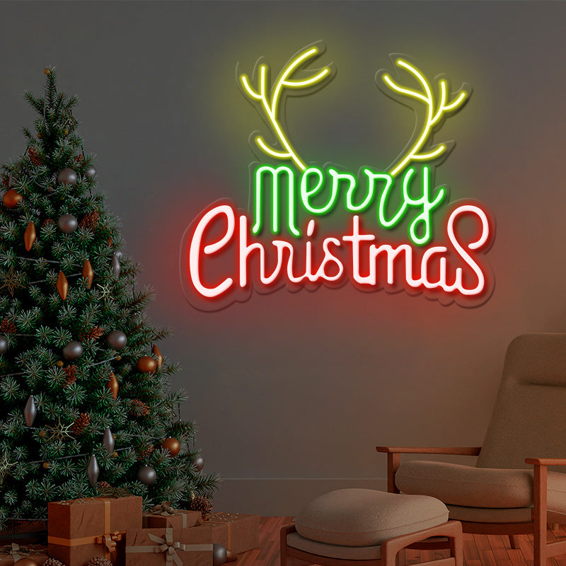 Christmas Neon Sign Holiday Party Decor Sign