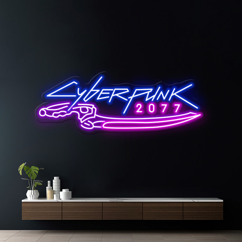 Cyberpunk 2077 Neon Sign for Gaming Room Decor