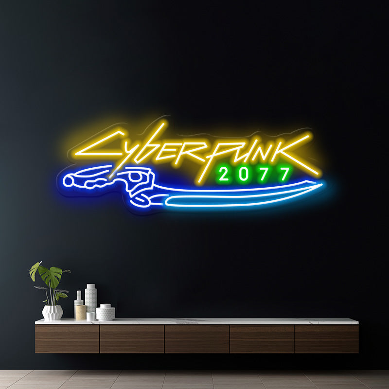 Cyberpunk 2077 Neon Sign for Gaming Room Decor