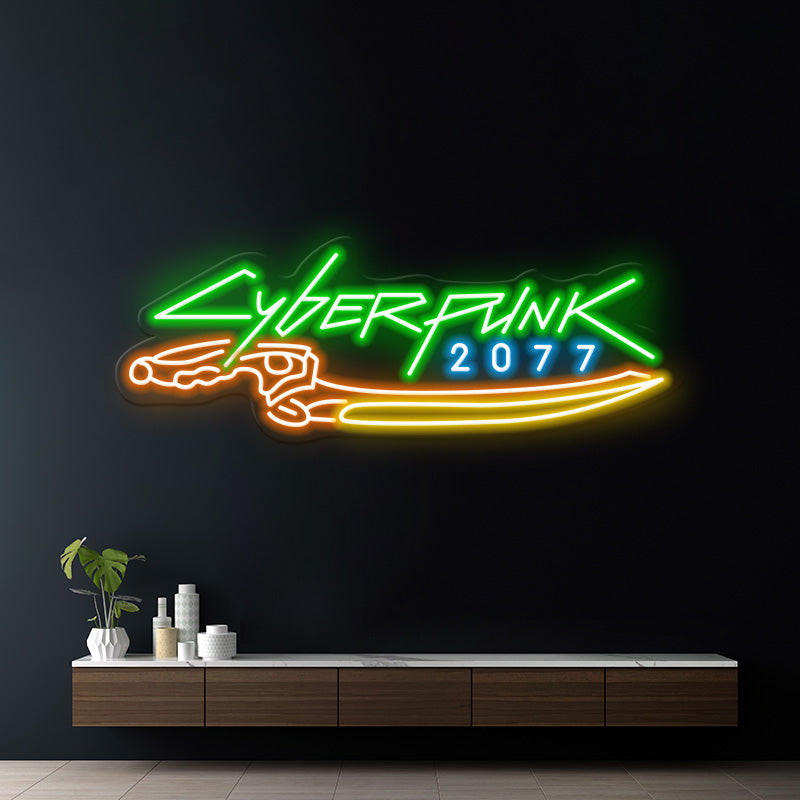Cyberpunk 2077 Neon Sign for Gaming Room Decor