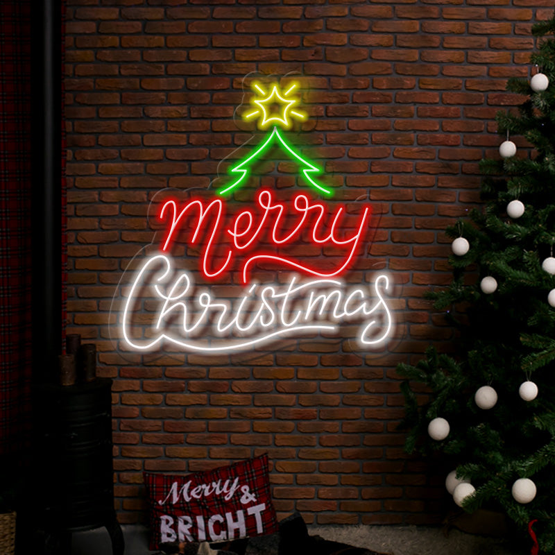 2025 Merry Christmas Led Neon Sign for Home Party Decor