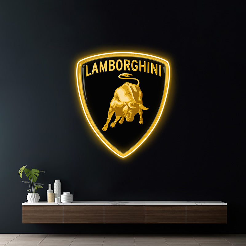 Lamborghini Neon LED Sign Garage Man Cave Home Decor