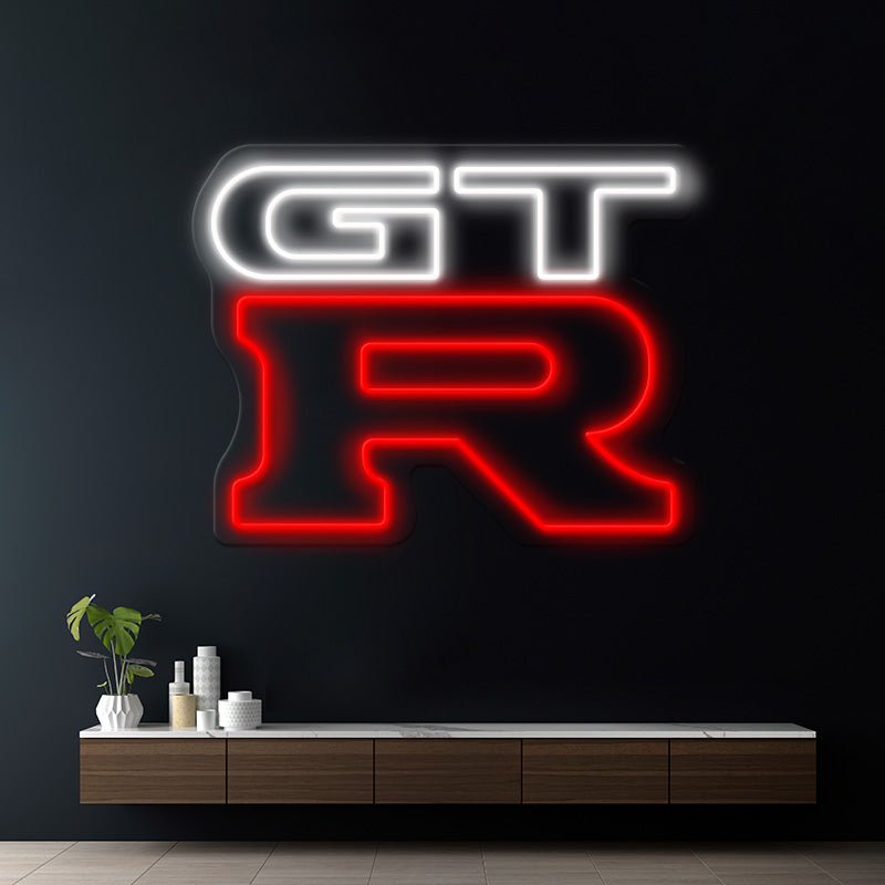 GTR Car Logo Sign Neon Sign Man Gift Garage Decor Sign