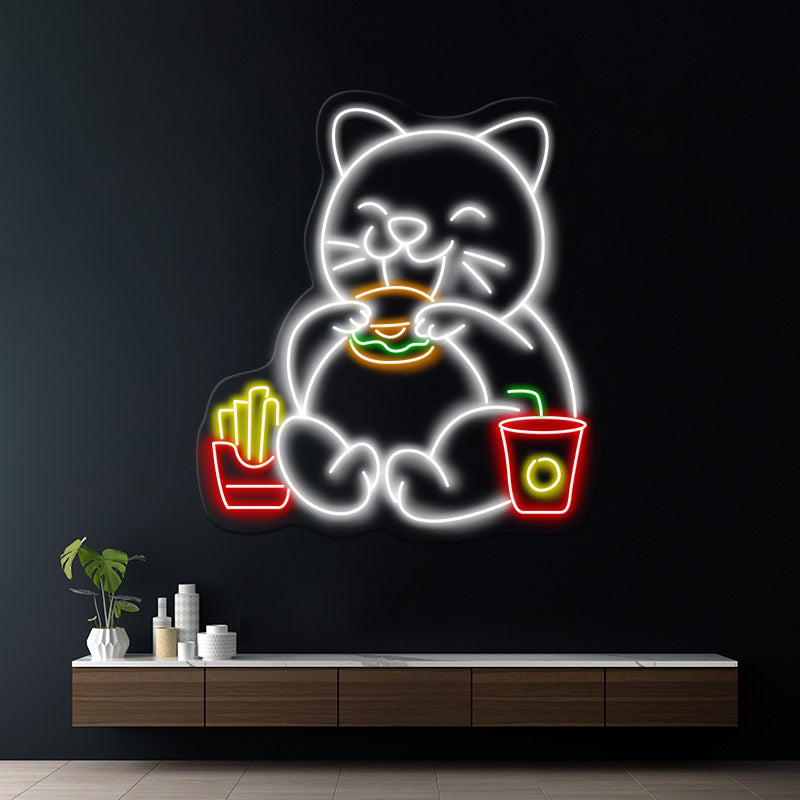 Fast Food Shop Decor Sign Chips Neon Sign