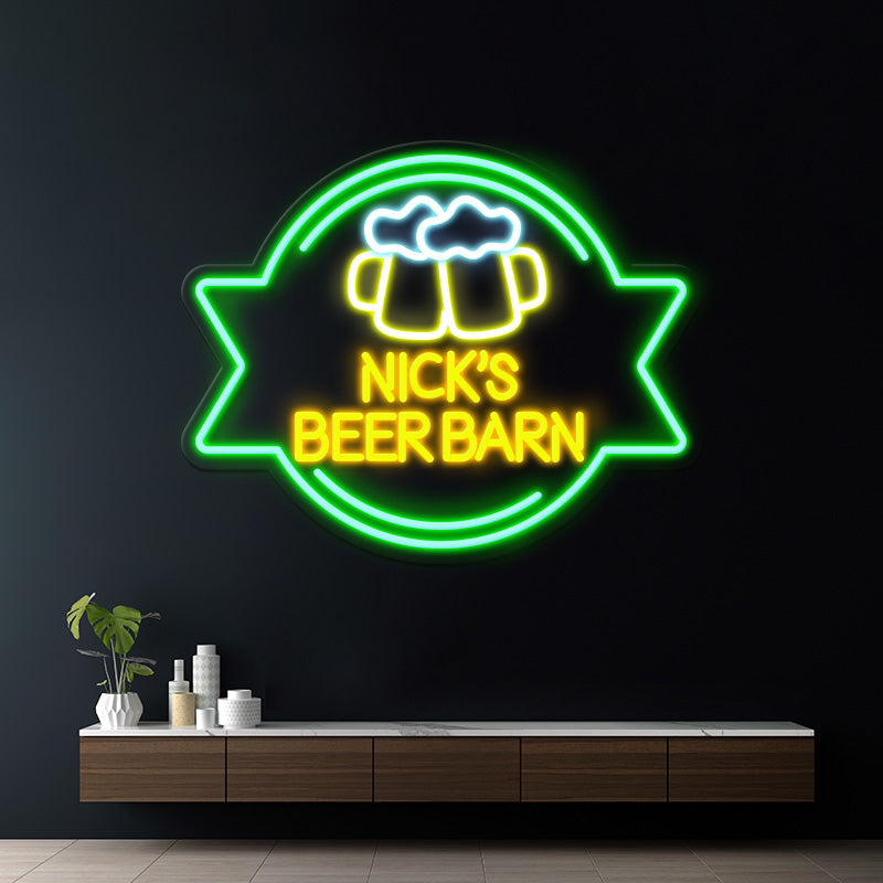 Custom Name Beer Bar Neon Sign Man Cave Led Neon Sign