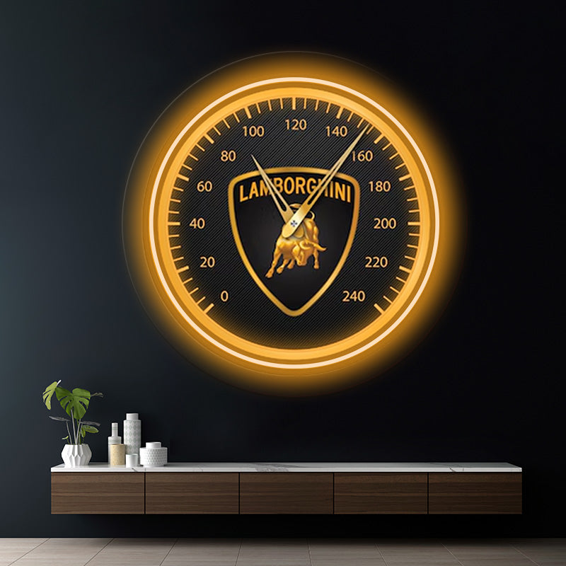 Speedometer Wall Clock Led Neon Sign Garage Neon Clock Man Gift