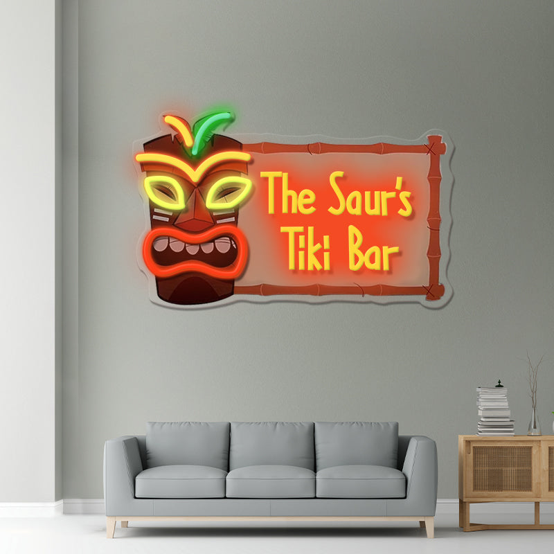 Personalized Tiki Bar Led Neon Sign Business Shop Decor Sign
