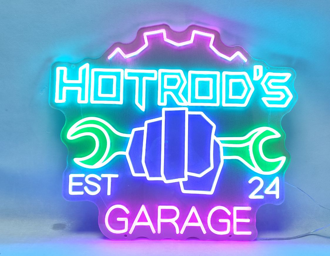 Garage Neon Sign Personalized Garage Sign for Men