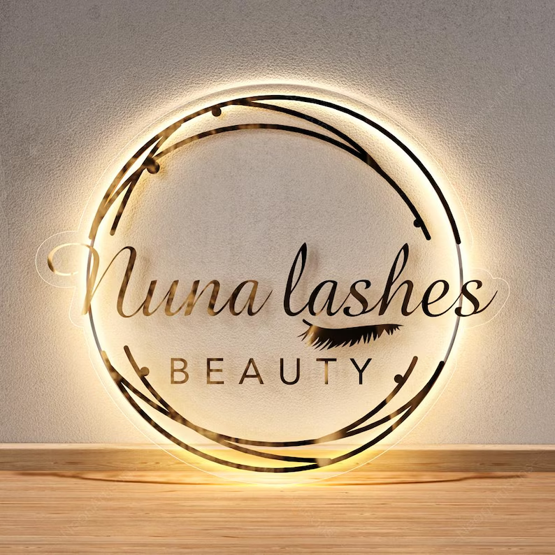 Custom Beauty Salon Neon Sign Acrylic Business Logo Sign