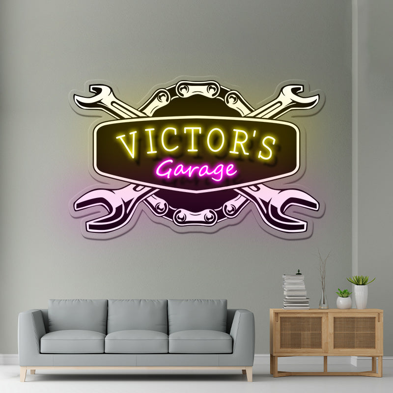 Custom Victor's Garage Neon Sign