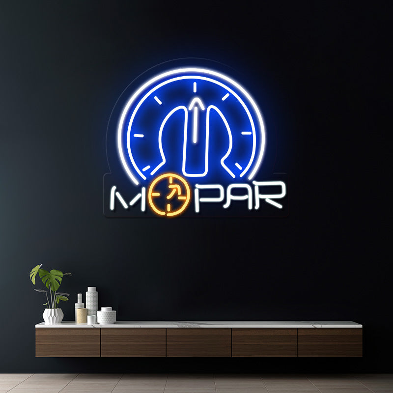 Mopar Logo Led Neon Light Man Cave Gift