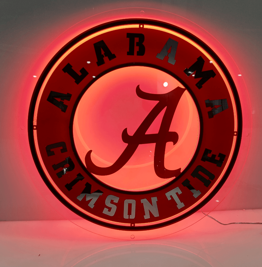 Alabama Crimson Tide LED Lit Wall Sign Fans Gift Light