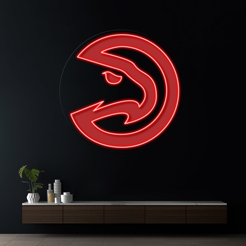 Atlanta Hawks NBA Led Neon Sign Man Cave Decor