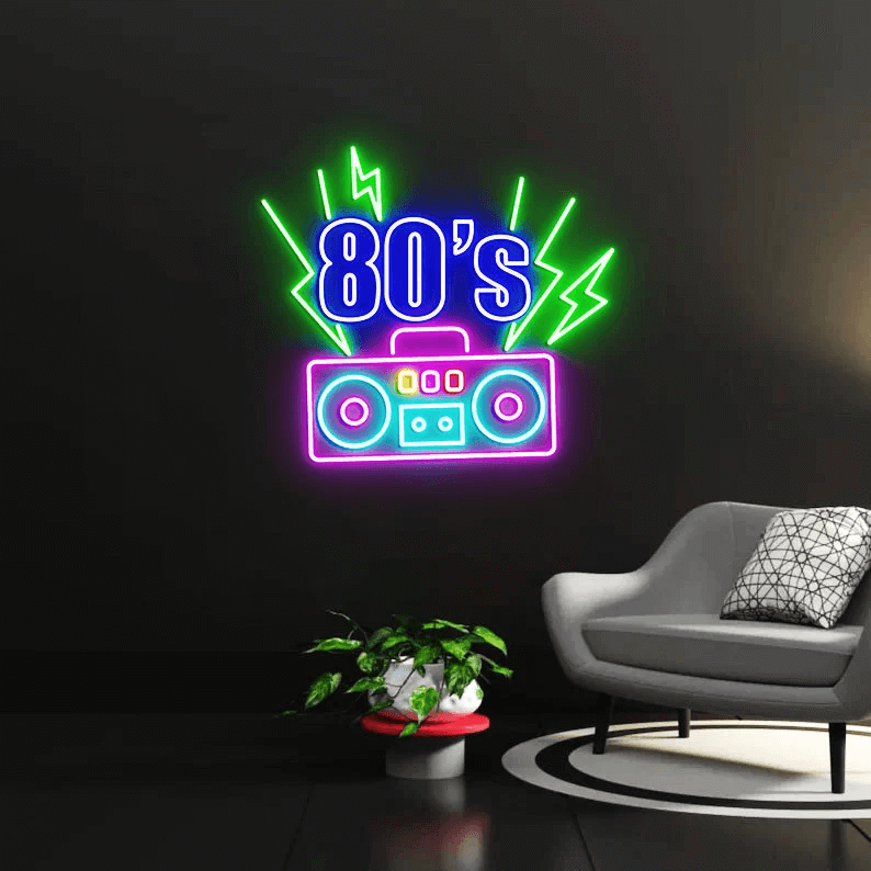 Back To The 80s Neon Light Retro Party Decor Neon Sign