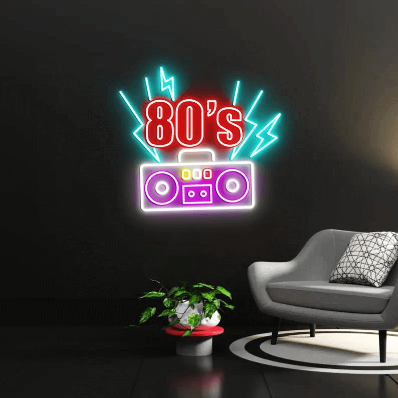 Back To The 80s Neon Light Retro Party Decor Neon Sign