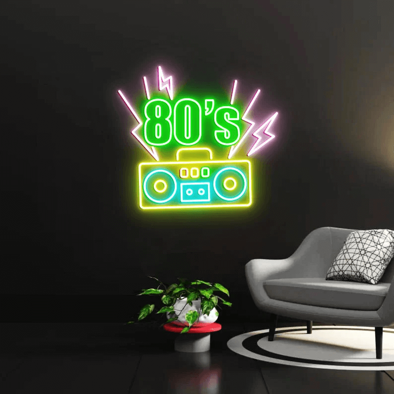 Back To The 80s Neon Light Retro Party Decor Neon Sign
