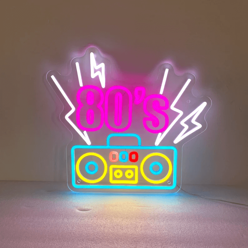 Back To The 80s Neon Light Retro Party Decor Neon Sign