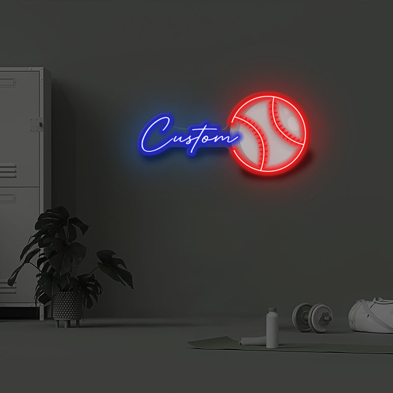 Baseball Neon Sign Custom Neon Sign for Kids Room Decor