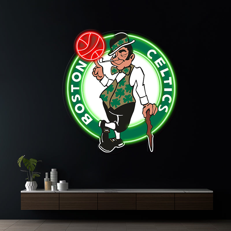 Boston Celtics NBA Led Neon Sign Man Cave Decor