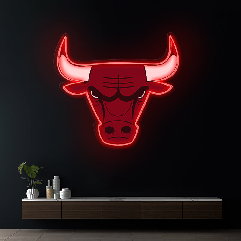 Chicago Bulls NBA Led Neon Sign Man Cave Decor