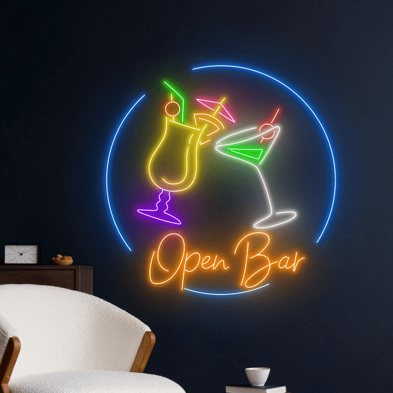 Cocktail Juice Fruit Neon Sign Light Bar Club Neon Sign