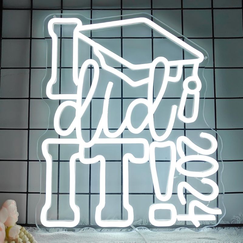 Congrats Grad Neon Sign I Did It 2025 Neon Lights