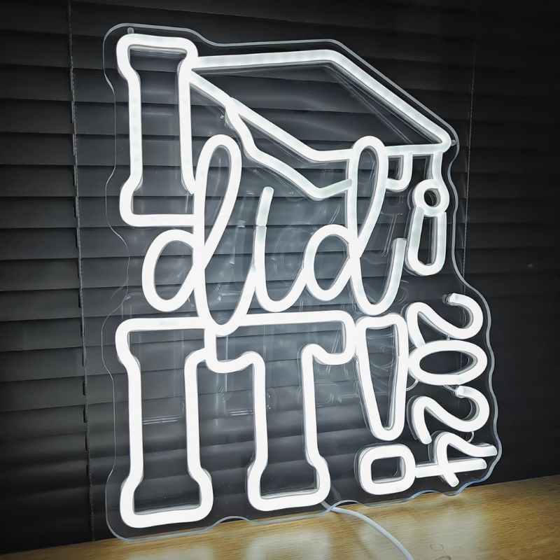 Congrats Grad Neon Sign I Did It 2025 Neon Lights
