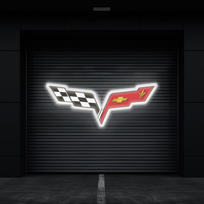 Corvette Led  Neon Sign for Garage Decor