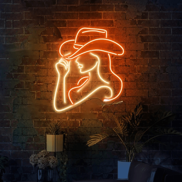 Cowgirl Led Sign Cowgirl Neon Sign Western Wall Decor Bar Neon Sign