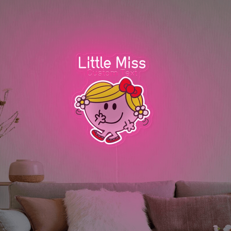 Custom Little Miss Neon Sign Cartoon Neon Sign Kids Room Decor