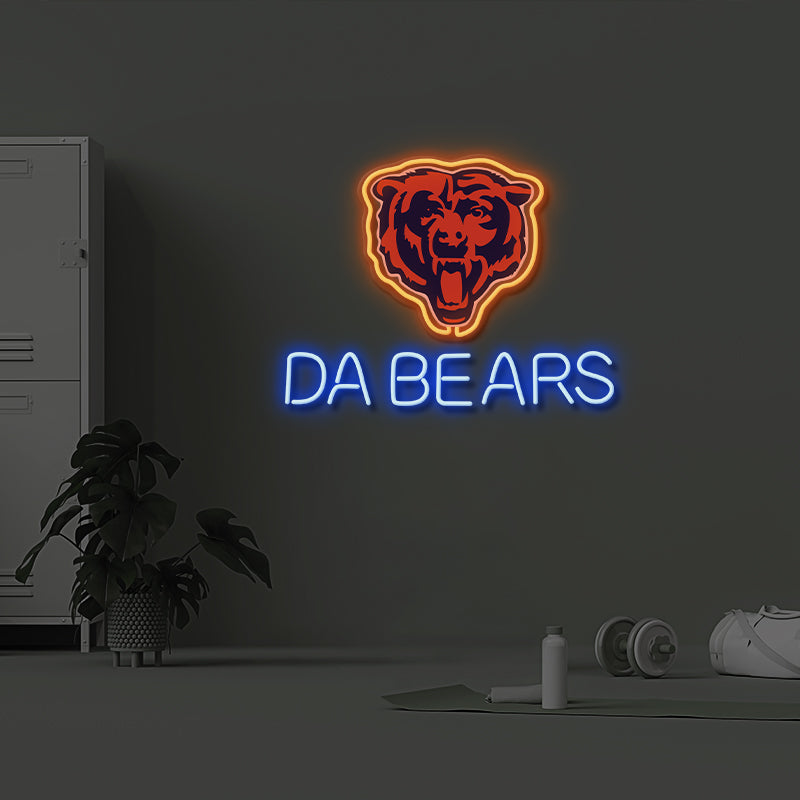 Custom Chicago Bears Led Neon Sign Light Fans Gift Man Cave Decor