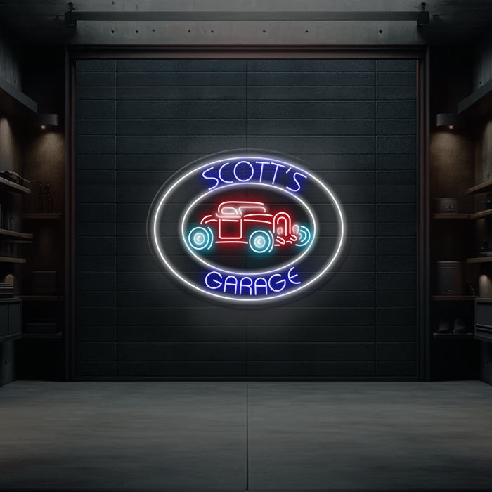 Custom Garage Led Neon Sign Unique Gift for Men