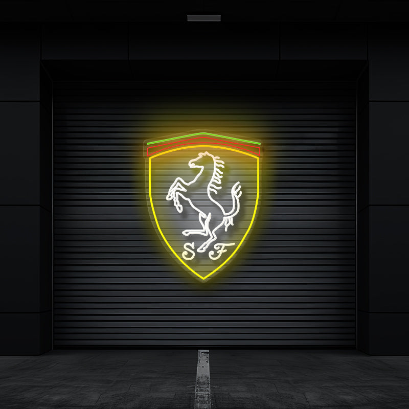FERRARI Car Logo Man Cave Led Neon Sign Wall Decor