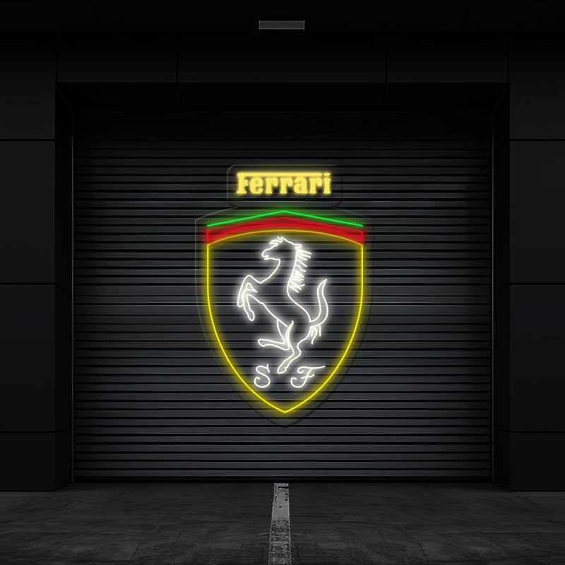 Ferrari Car Led Neon Sign  Man Cave Decor Light