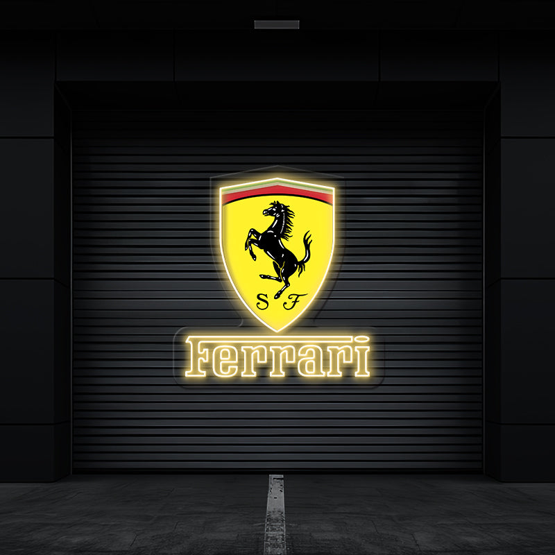Ferrari Led Neon Sign Man Cave Decor