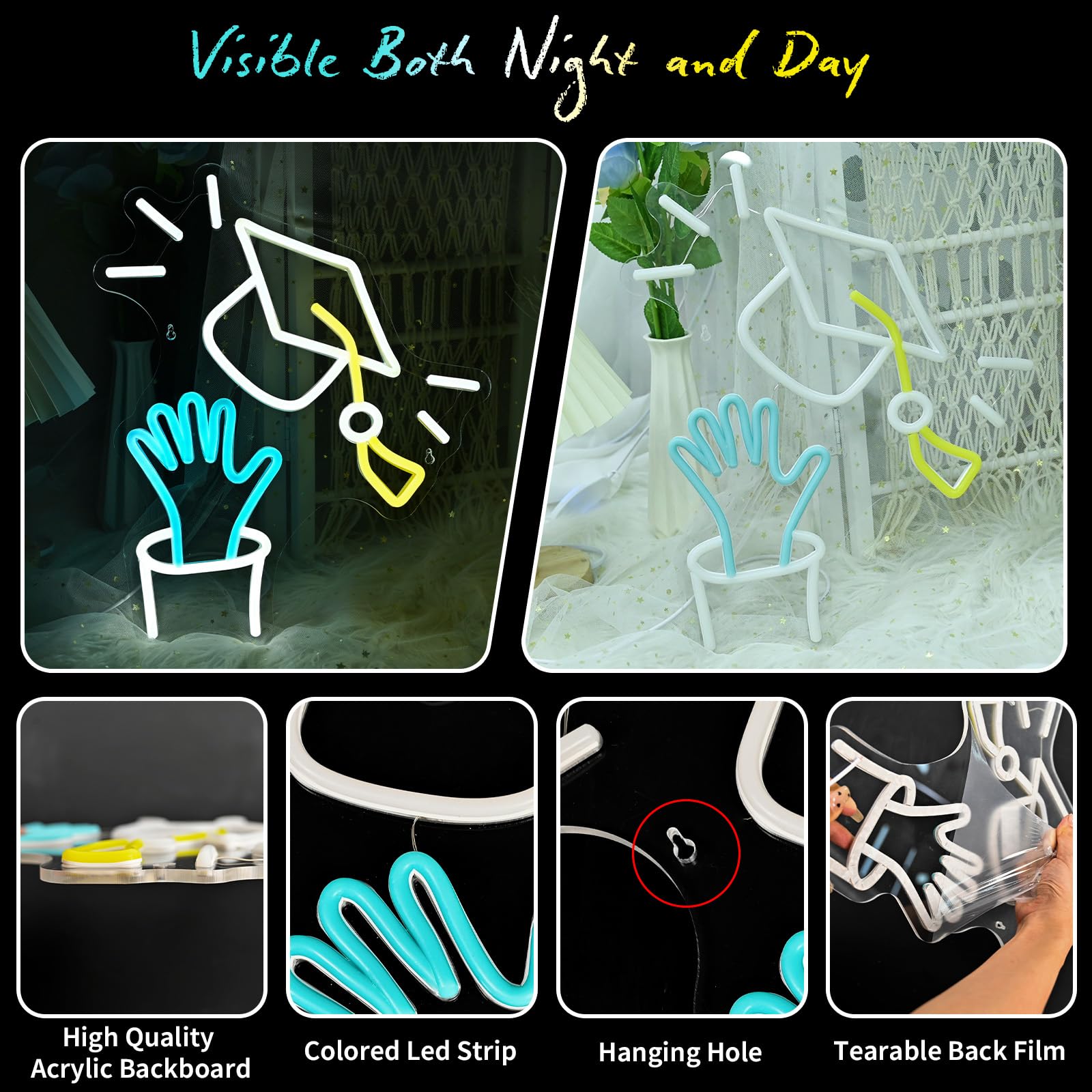 2025 Graduation Cap Neon Sign