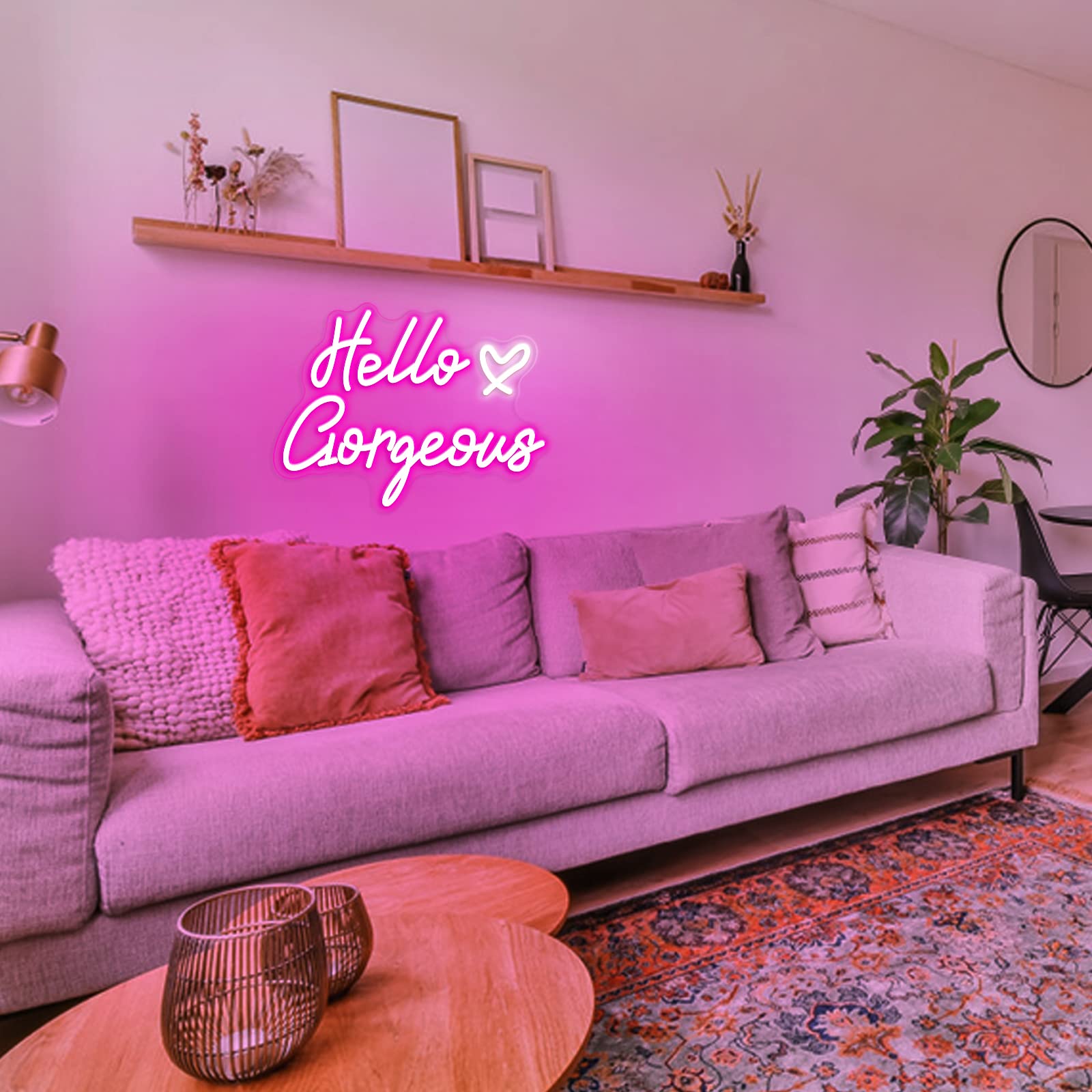Hello Gorgeous Neon Sign for Home&Shop&Party Decor