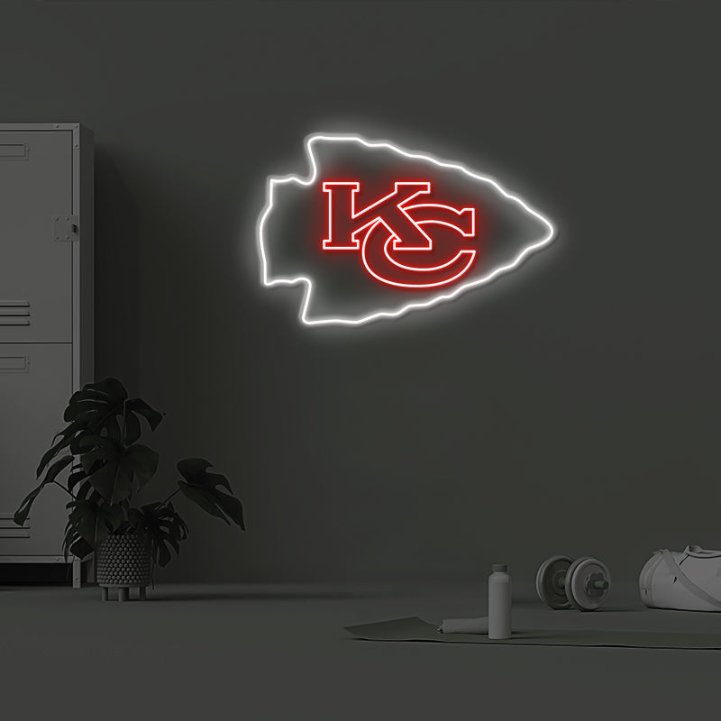Kansas City Chiefs LED Neon Sign Man Cave Wall Decor