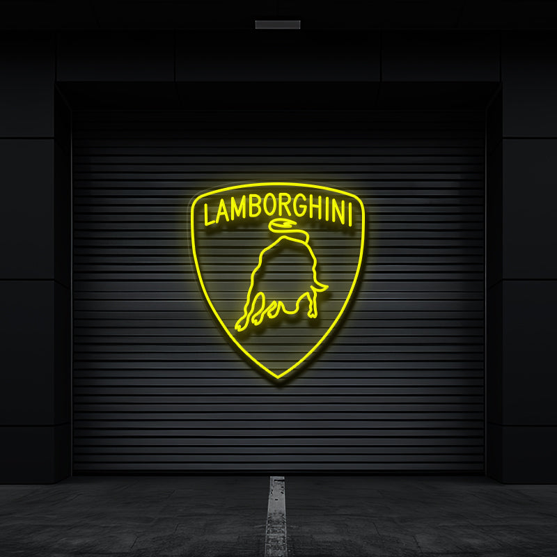Lamborghini Car Neon Sign Led Garage Decor Wall Light