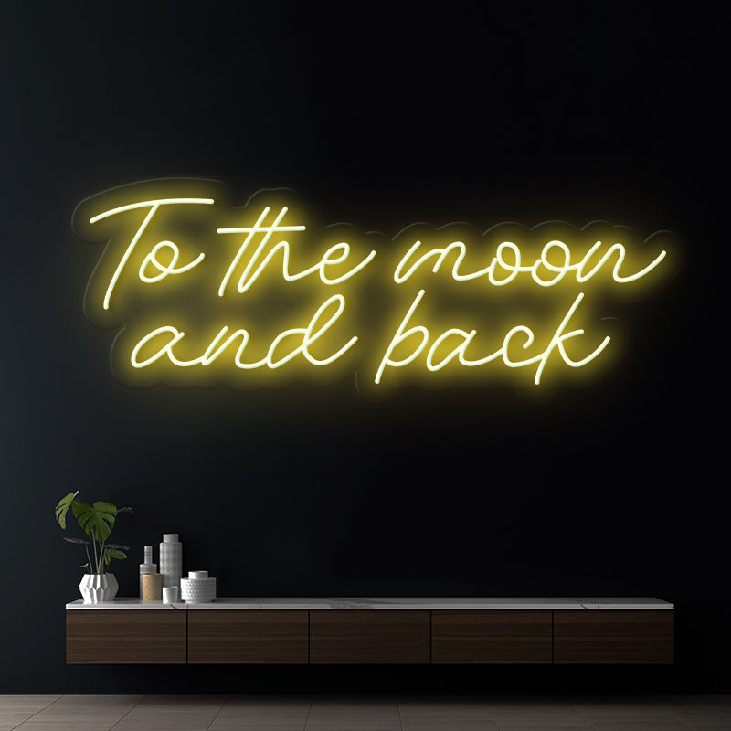 To the Moon and Back LED Neon Sign Home Decor
