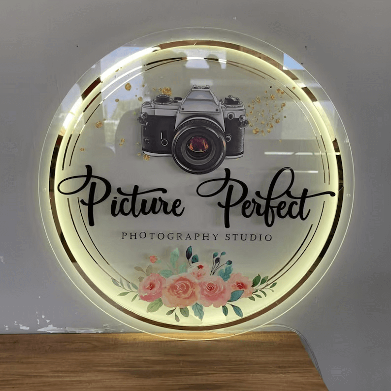 Custom Acrylic Backlit  Business Logo Sign 3D Wall Decor Sign