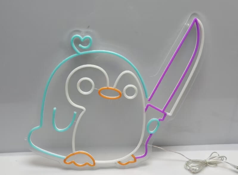 Cute Penguin Neon Sign Kids Gift Neon Sign