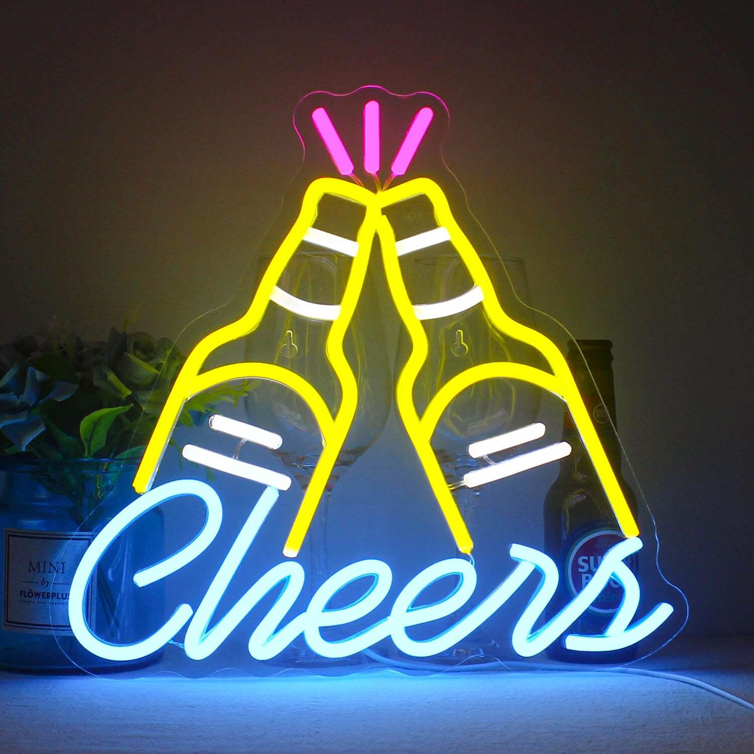LED Beer Neon Sign Led Light up for Wall Art