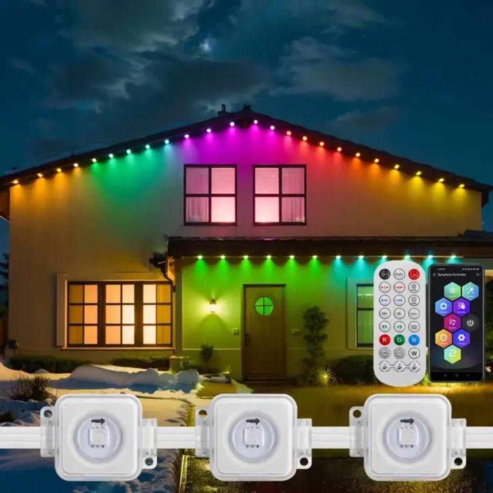 Permanent Smart RGB Outdoor Lights for Halloween Christmas Decoration