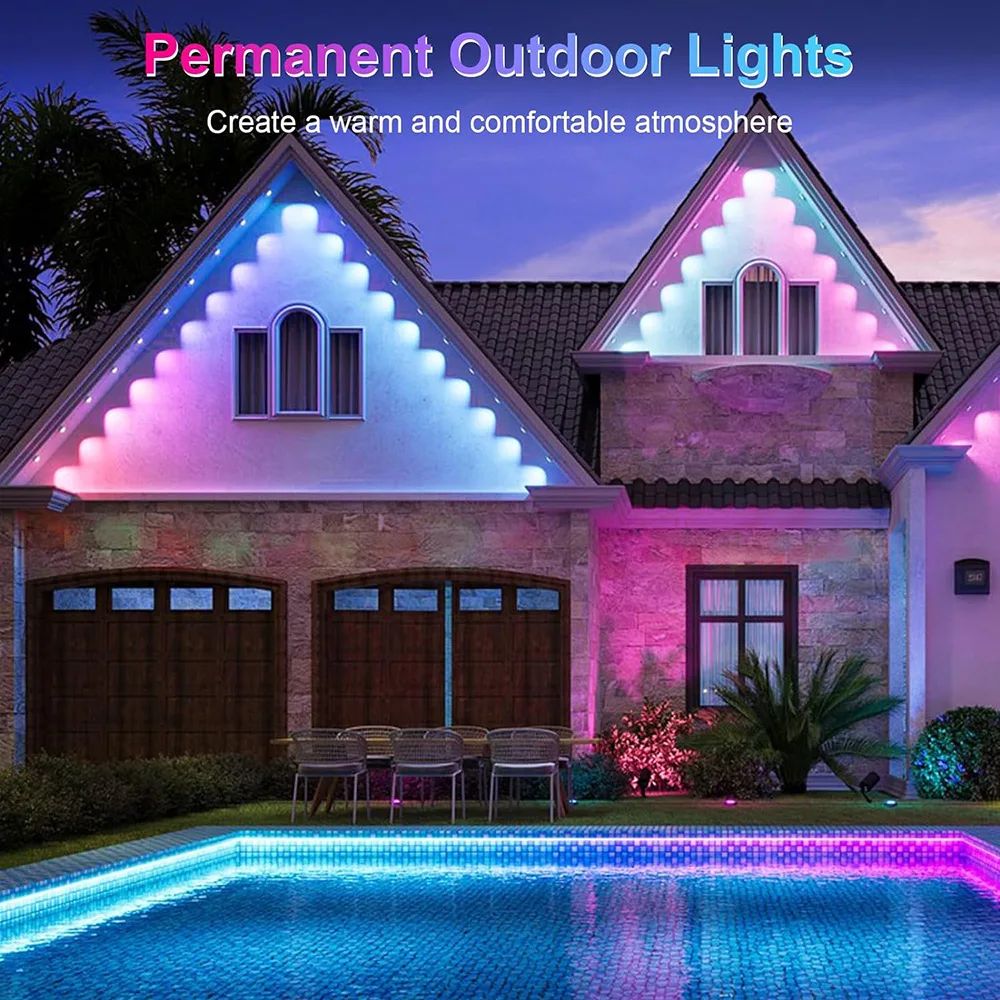 Permanent Smart RGB Outdoor Lights for Halloween Christmas Decoration