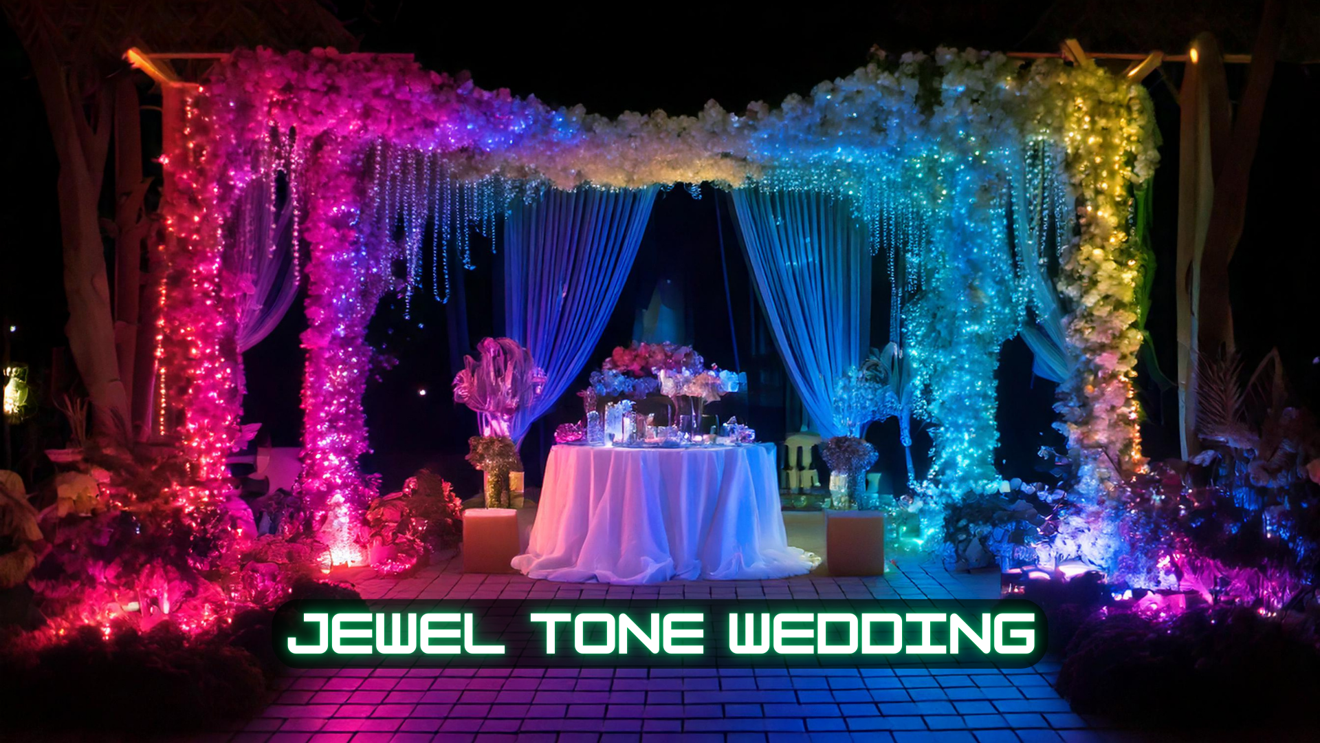 5 Steps to Glow a Stunning Jewel Tone Wedding with Neon