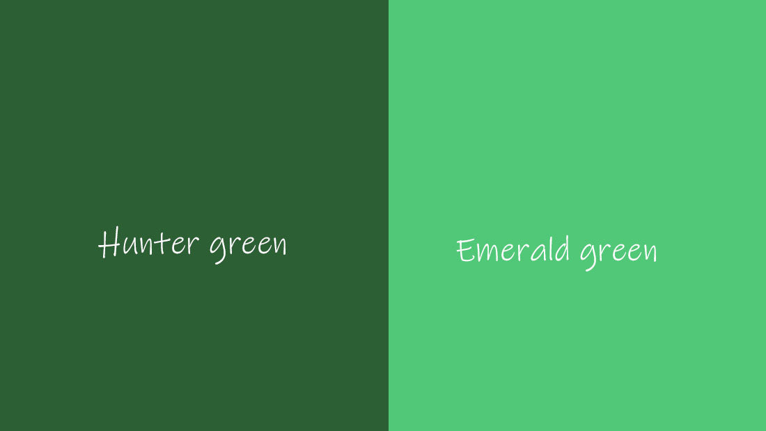 Hunter Green vs. Emerald Green