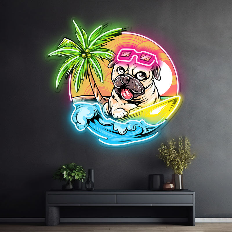 Pug Dog Led Neon Sign Wall Decor Art Neon Sign