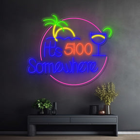 It's 5 O'clock Somewhere Neon Sign Shop Decor Neon Sign